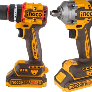 Set Atornillador Percutor + Llave De Impacto Ingco Ckli20275