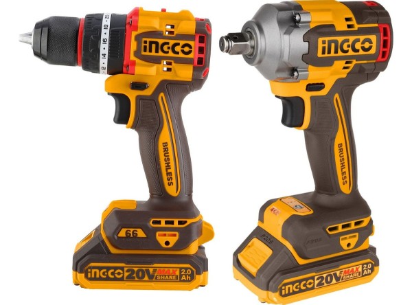 Set Atornillador Percutor + Llave De Impacto Ingco Ckli20275