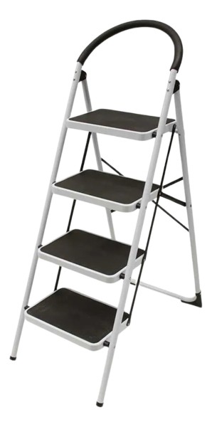 Escalera Metal Familiar Plegable Tijera 4esc 1.2m Hasta 150k