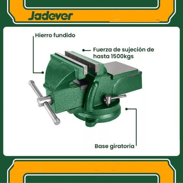 Morsa De Banco 6 Base Giratoria Jadever Jdbv1a06 - Imagen 3
