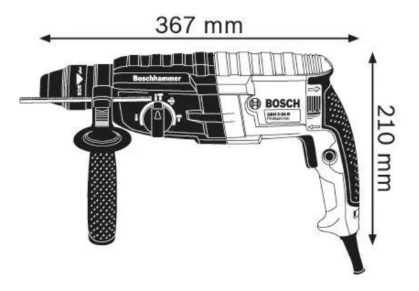 Rotomartillo Bosch Sds-plus 800w 2,7j Con Maletin Gbh 2-24 D - Imagen 3