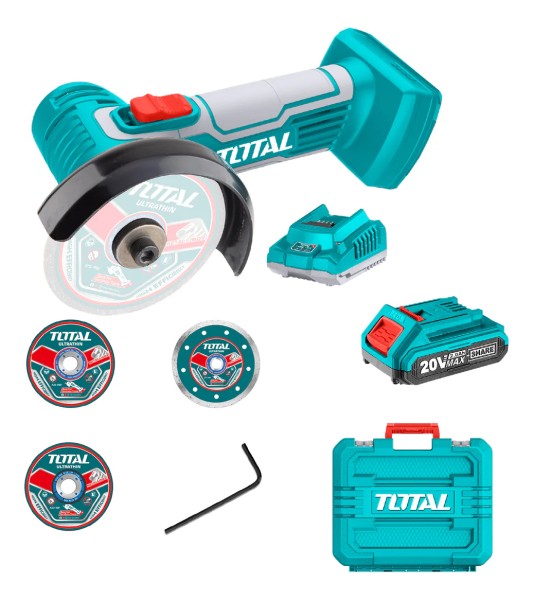 Mini Cortador Industrial + Bat 2ah + Carg + 7 Discos Total - Imagen 3