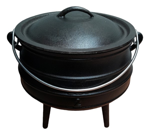 Olla De Hierro Fundido Fundicion Con 3 Patas Y Tapa 9,5lts - Imagen 3