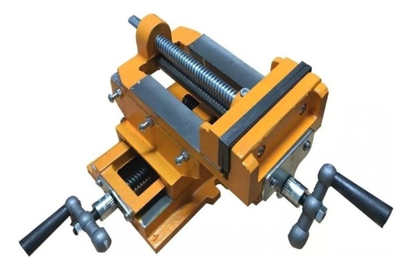 Morsa Cruz Doble Eje 4 Pulgadas Taladro Agujereador Lusqtoff - Imagen 4