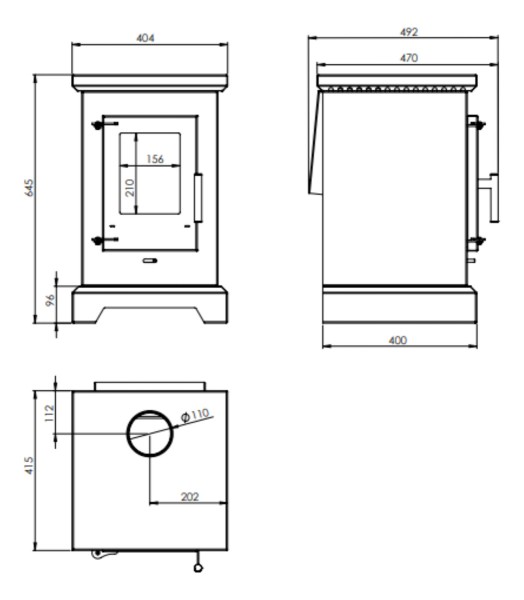 Calefactor A Leña Doble Comb Dublin 50m2 Kit Pared Metavila - Imagen 6