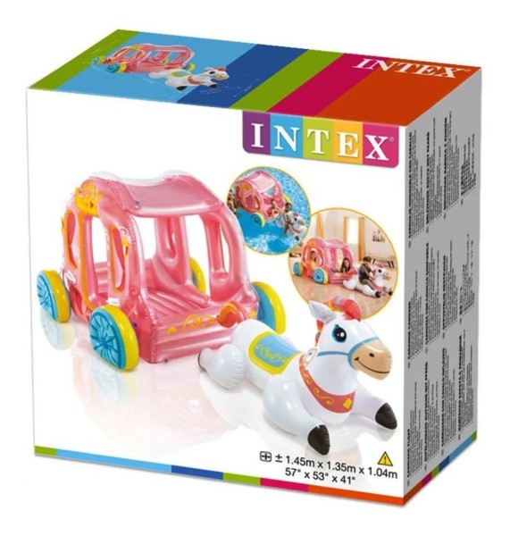 Carruaje De Princesa Inflable Para Montar Intex 56514 - Imagen 5