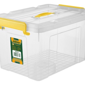 Contenedor Plastico Apilable Transparente 33l Jadever