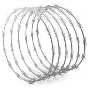 Rollo De Alambre Concertina Simple De 10m A 13m Desplegada
