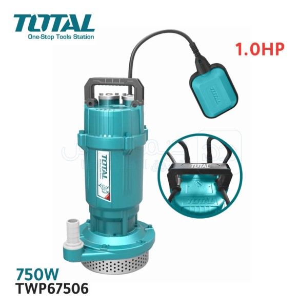 Bomba Sumergible Pozo Agua Sucia 1hp 750w 1 Total Twp67506 - Imagen 2