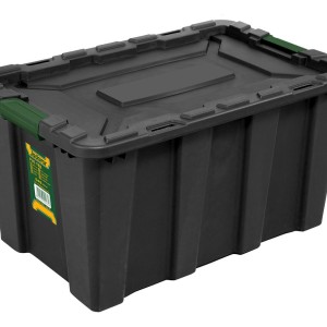 Contenador Plastico Apilable 40l Negro Jadever Jdtb3340