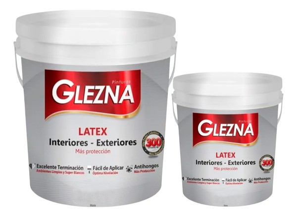 Pintura Glezna Latex 18 + 3,6l Interior Exterior Antihongos