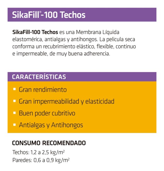 Membrana Líquida Sika Sikafill - 100 Techos 20kg Colores - Imagen 9