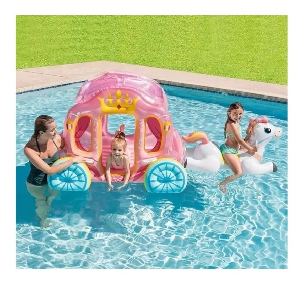 Carruaje De Princesa Inflable Para Montar Intex 56514 - Imagen 4