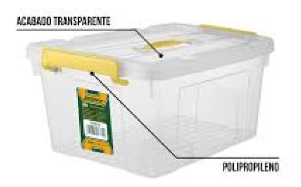 Cajón Contenedor Plástico Apilable Transparente 66l Jadever - Imagen 3