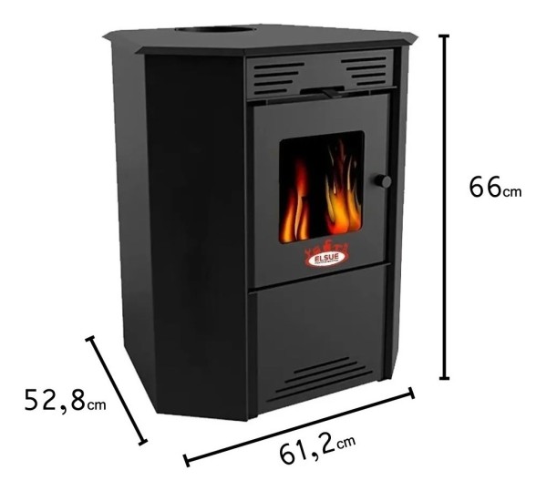 Calefactor 75mt2 Doble Combustión Esquinero 790gf+ Kit Caños - Imagen 3