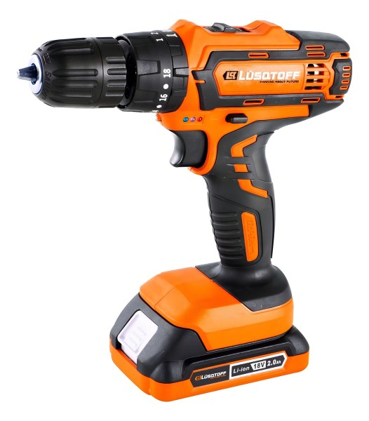 Taladro Percutor Atornillador 18v De 10mm Lüsqtoff C/bat - Imagen 2
