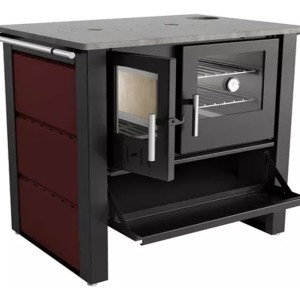 Cocina Leña Calefactor Ecologico 245 M3 Tapa Hierro Fundido