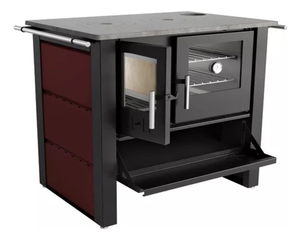 Cocina Leña Calefactor Ecologico 245 M3 Tapa Hierro Fundido
