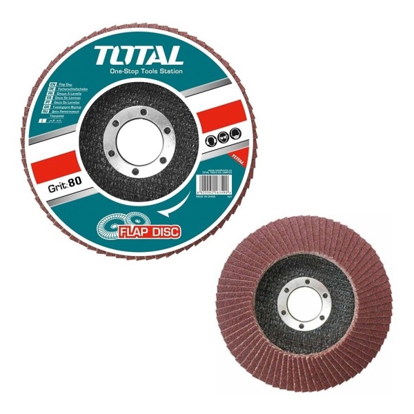 Pack X 10 Discos Flap Acero Madera P80 Total Tac631153
