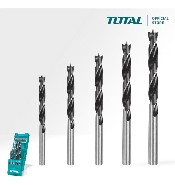 Juego Mechas Brocas Para Madera De 5 Piezas Total Tacsd7056 - Imagen 2