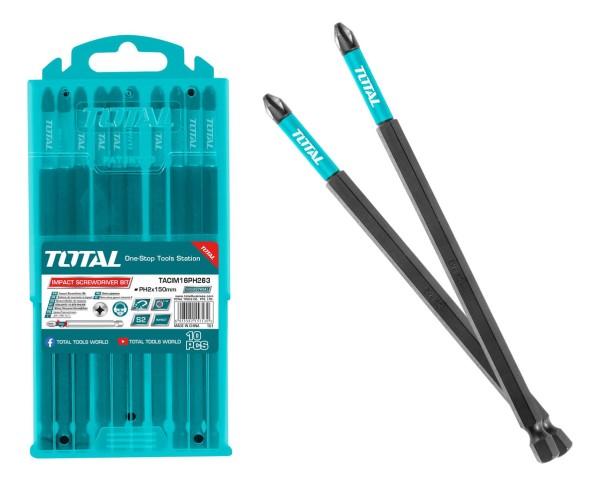 Set Kit 10 Puntas Ph2 Atornillar Impacto 150mm Tacim16ph263