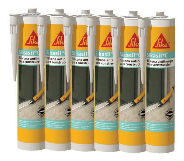 Silicona Neutra Sikasil C Transp. Y Color Pack X6 300ml