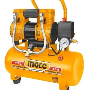 Compresor 15lt 1.5hp Libre Aceite Bajo Ruido Ingco Acs111152