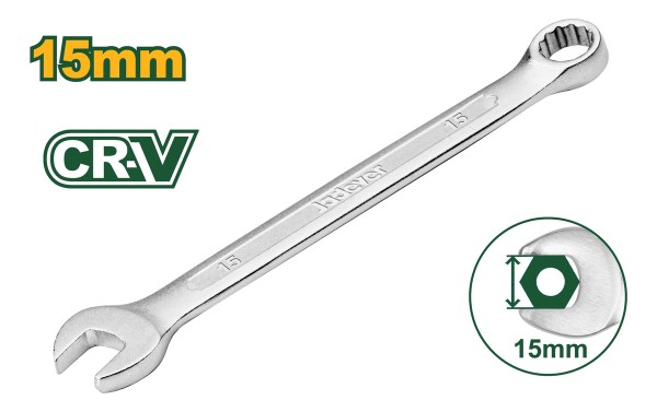 Llave Combinada 15mm Boca Estriada Jadever Jdsa1115 - Imagen 2