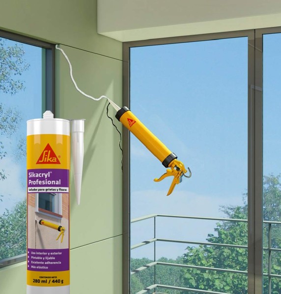 Sellador Sikacryl Profesional Grietas Cartucho X 280ml Sika - Imagen 2