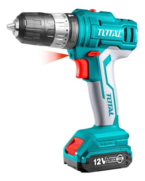 Atornillador Percutor Total 12v 2 Baterias + Bols Tidli1222