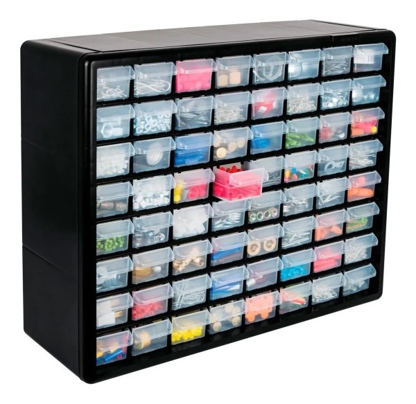 Caja Herramientas 64 Cajones Organizadores De Mesa Plastico