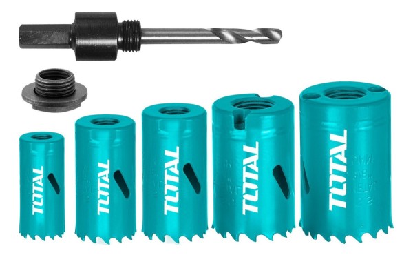 Juego 7 Mechas Bimetal Copa Madera Metal Pvc Total Tacsh1071
