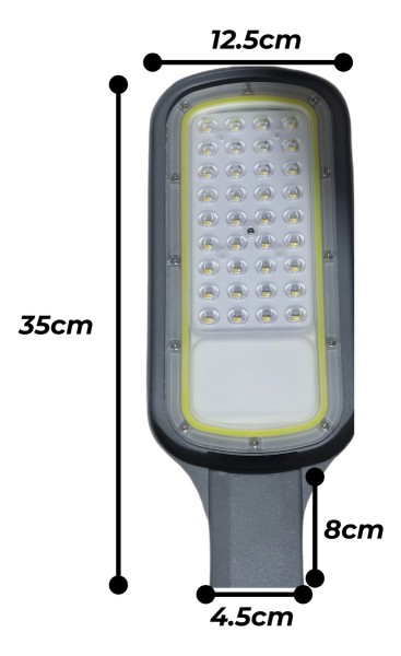 Luminaria Led Vial Reflector Para Columna 50w Luz Fria Ip65 - Imagen 2