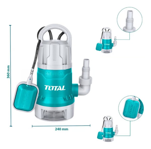 Bomba Sumergible Drenaje 750w Agua Sucia Limp Total - Imagen 3