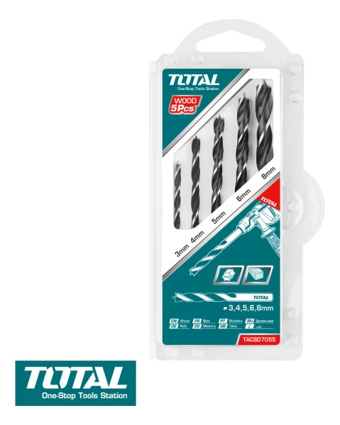 Set De 5 Mechas Para Madera Total - Imagen 3