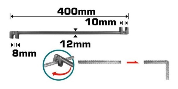 Grinfa 6mm-8mm Barra De Flexion Total Thbeb08102 Elsue - Imagen 2