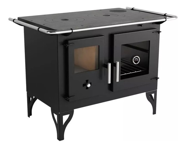 Cocina Calefactor A Leña 115 M2 Doble Combustion F700f - Imagen 3