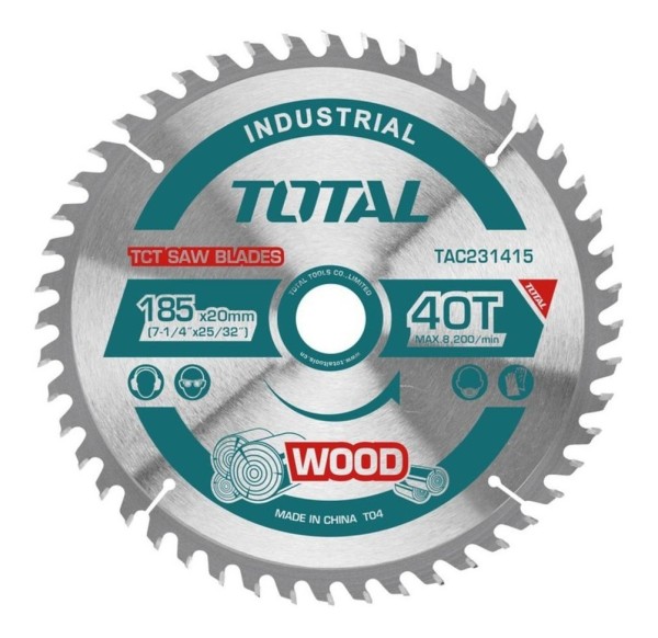 Disco Sierra Circular 7 1/4´´ 40 D 185mm Total Tac231415