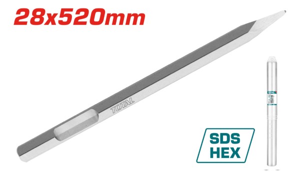 Cincel En Punta Enc Hexagonal 28x520mm Tac15342811 - Imagen 3