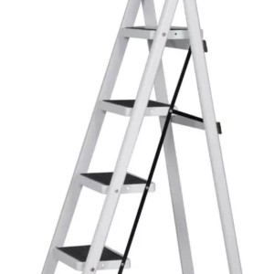 Escalera Metal Familiar Plegable Tijera 5esc 1.5m Hasta 150k