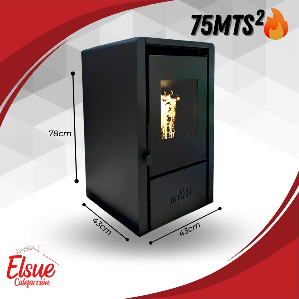 Calefactor A Leña Warm Sr-k6 7000 Kcal/h 75 M2 - Imagen 2