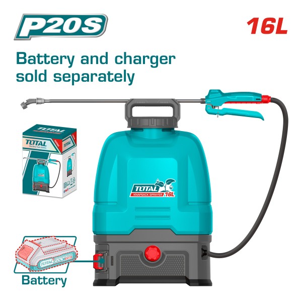 Fumigador Pulverizador Total 20v Tipo Mochila, 16l A Batería - Imagen 2