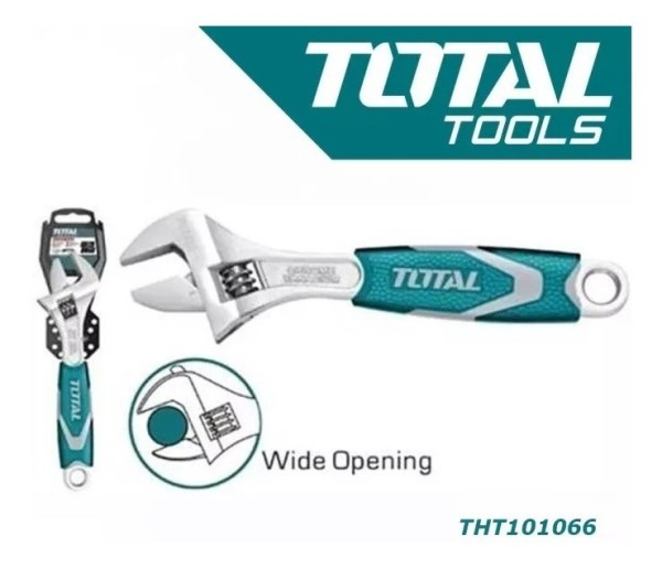 Llave Francesa Ajustable 6'' Industrial Total Tht101066 - Imagen 2
