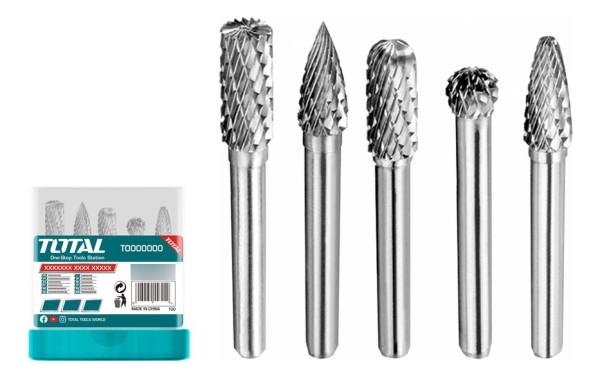 Set 5 Fresas De Tugsteno 6 Mm Total Takc0651 - Imagen 3