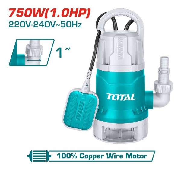 Bomba Sumergible Drenaje 750w Agua Sucia Limp Total - Imagen 2