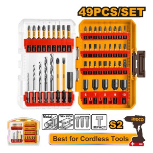 Set 49 Puntas Dados Y Mechas De Impacto Ingco Alta Duración