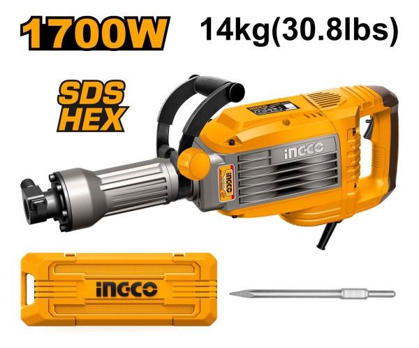 Martillo Demoledor Sds Hex 1700w 50 Joules Ingco Pdb170068 - Imagen 2