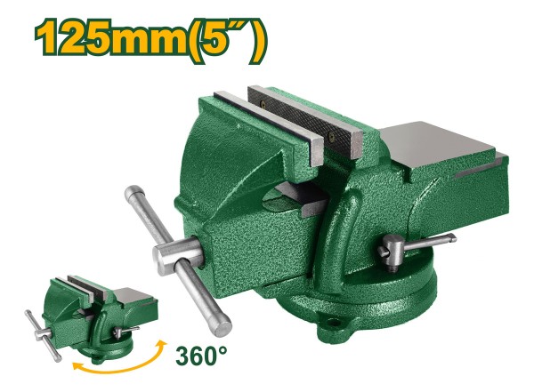 Morsa De Banco 5 Con Base Giratoria Jadever Jdbv1a05 - Imagen 2