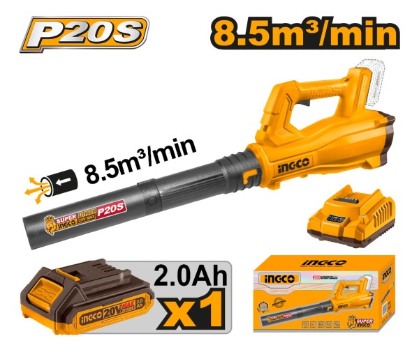 Sopladora A Bateria 20v 8.5 M3/min Con Bat Ingco Cabli203235 - Imagen 2