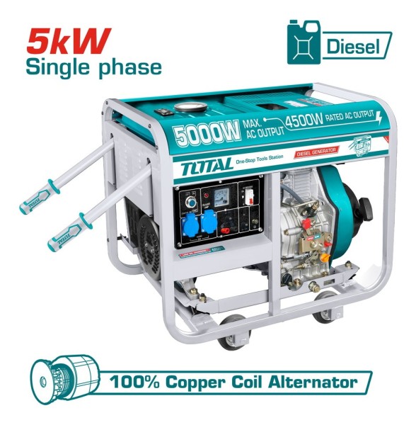 Generador Diesel 5000w Total Tp50001 Arranque Electrico - Imagen 2